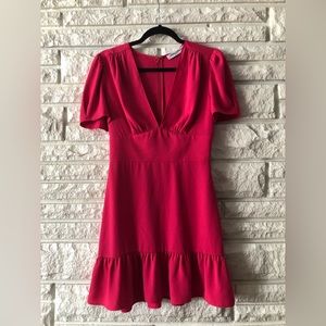 Amanda Uprichard Bright Fuchsia Pink Mini Dress